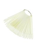 50 Oval Nail Tips Display Set | Nail Art Swatches with Iron Ring | Perfect for Beginners & Nail Salons | Natural Nail Practice Tools - Buy Online on GoSupps.com