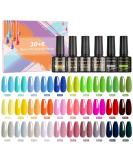 36Pcs SHOWNAIL Gel Nail Polish Set - 30 Vibrant Colors with Base, Glossy & Matte Top Coat - Glowing Diamond Finish - 8ml DIY Nail Kit - Buy Online on GoSupps.com