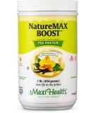 NatureMax Boost Pea Protein Powder - 20g Protein Natural Vanilla Flavor Diet Supplement & Meal Replacement - 1lb Kosher Vitamin - Buy Online on GoSupps.com