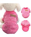 Warm Dog Sweater | Cozy Pet Clothing for Small & Medium Dogs | Winter Sweaters in Gray & Pink - Buy Online on GoSupps.com