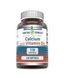 Amazing Formulas Calcium with Vitamin D3 220 Softgels Supplement - Non-GMO & Gluten Free - Buy Online on GoSupps.com
