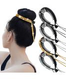4 Pack Bride Hair Bun Holders Rhinestone Ponytail Holder Glitter Bun Clip Rhinestone Hair Holder for Birds Nest Rhinestone Barrettes Hair Bun Accessories for Women Bride Wedding Party - Buy Online on GoSupps.com