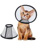 Vivifying Cat Cone 7.2-9.0 Inches Lightweight Plastic Elizabethan Collar for Cats Mini Dogs and Rabbits (M Black) - Buy Online on GoSupps.com