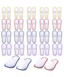 Geyoga 20 Pairs Disposable Spa Slippers | Non-Slip Hotel & Travel Guest Slippers - Unisex | Massage Supplies - 2 Sizes (Brown/ Red/ Blue/ Yellow) - Buy Online on GoSupps.com