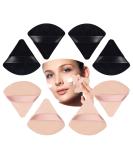 8-Piece Triangle Makeup Sponge Set | Soft Powder Puff for Loose Foundation | Wet & Dry Makeup Tools (Black & Complexion) - Buy Online on GoSupps.com