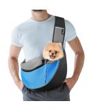 Pawaboo Dog Carrier Bag | Adjustable Pet Shoulder Bag for Travel | Light Blue | Perfect for Outdoor Walks - Buy Online on GoSupps.com