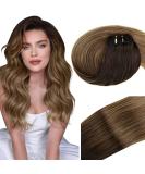 Vivien Brown Treat Real Hair Extensions - Remy Balayage 50cm | 100g Tress Extensions in Brunette to Chestnut Brown & Golden Brown #2/6/18 - Buy Online on GoSupps.com