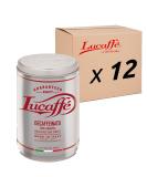 LUCAFF Decaffeinated coffee 100% Arabica ground coffee 12 coffee cans x 250 gr. Steel can preserves aroma sweet taste full body thick cream pleasant aroma - Buy Online on GoSupps.com