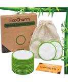 EcoCharm 20 Pack Make up Remover Bamboo Cotton Pads Say Goodbye to Disposable Waste Perfect for Skincare Routine Face Cleaning Eye Washing Remove Nail Polish Diaper Changes Jewelry Cleaning - Buy Online on GoSupps.com