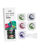 MiNi Face Mask Set: 10 Individually Wrapped Travel Clay Masks for Acne & Blackhead Removal | Hydrating Facial Kit with Silicone Brush - Buy Online on GoSupps.com