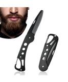YancLife Stainless Steel Folding Beard Comb for Men - Anti-static Pocket Comb for Grooming Beards, Mustaches & Hair Styling | 9.5 * 3 * 1.5cm - Buy Online on GoSupps.com