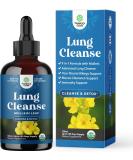 USDA Organic Mullein Leaf Drops - Herbal Lung Detox & Cleanse Marshmallow Root & Mullein Tincture Lung Support Supplement - Mullein Leaf Extract Respiratory Supplement for Sinus Immunity & Breathing - Buy Online on GoSupps.com