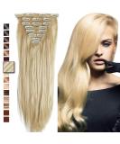 S-Noilite Clip In Hair Extensions | Smooth 8 Partial Set - 18 Clips 66cm Blonde Real Hair Look | Shop Now! - Buy Online on GoSupps.com