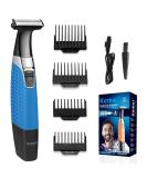 KEMEI Electric Razor & Beard Trimmer - Waterproof Cordless USB Rechargeable Groomer for Men & Women - Eyebrow Beard Facial & Body Hair Removal - Blue - Buy Online on GoSupps.com