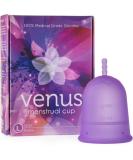 Venus Large Menstrual Cup – High Capacity for Heavy Flow – Made in USA – 100% Medical Grade Silicone Reusable Period Cup – for High Cervix - Unique Design to Ease Your Period Cycle | Purple Large (Pack of 1) - Buy Online on GoSupps.com