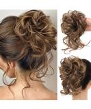 RPAEOY Dark Brown Hair Parts with Rubber Band - 2 Piece Curly Ponytail Extensions & Messy Bun Ties for Women & Girls - Buy Online on GoSupps.com