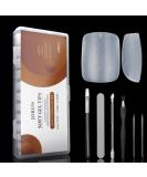 240 PCS Short Square Gel False Nail Tips Extension Kit | Full Cover Soft Gel | 12 Sizes | Nail Salon & DIY - Buy Online on GoSupps.com