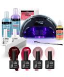 Mylee Complete Gel Nail Polish Kit with LED Lamp - 4 MyGEL Colours, Top & Base Coat, Gel Remover - Black Lamp - Buy Online on GoSupps.com