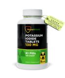 ThyroShield Potassium Iodide Tablets - 130mg Dose | Thyroid Support & Emergency Survival Supplement | USA Made KI Pills (120 Count) - Buy Online on GoSupps.com