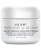 LuxeJoie Bruise & Scar Cream 4 oz - Arnica, MSM, Shea Butter, Vitamin A, E & C - Natural USA Made Treatment for Hydration & Moisturization - Buy Online on GoSupps.com