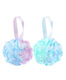 MIDELONG Bath Sponge Shower Loofahs Pack of 2 - Exfoliating Mesh Poufs for Body Scrubbing - Colorful 60g Soft Loofahs for Women and Men - Buy Online on GoSupps.com