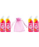 The Pink Stuff The Miracle Toilet Cleaner Gel 4Pk x 750ml + Our Gift for You: Organza Bag Size: 9 x 7 x 0.1cm - Buy Online on GoSupps.com