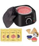 Bouvetan Dual LED Waxing Kit for Women Men - At Home Hair Removal with Hard Wax Beads | Face Eyebrow Armpit Chest Legs Brazilian | 20 Wax Sticks Included (2 Lavender+2 Rose) - Buy Online on GoSupps.com