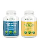 Magnesium Glycinate 400mg + Vitamin D3 125mcg K2 MK7 90mcg Bundle - 270 Tablets & 150 Capsules - Made in USA - Buy Online on GoSupps.com