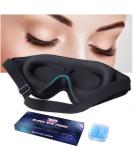 Black Eye Mask for Lash Extensions | Light Blocking 3D Sleep Mask for Men & Women | Adjustable Eye Covers for Travel Yoga & Relaxation - Buy Online on GoSupps.com