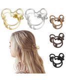5PCS Mouse Lady Thick Hair Barrette | Vintage Metal Hair Claw Clips for Mouse Ears Theme Party | Non-slip Hair Accessories for Women, Girls, Kids - Buy Online on GoSupps.com