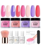 AZUREBEAUTY Spring Dip Powder Nail Starter Kit - 4 Colors Portable Dipping Set - French Nail Art Essential Liquid Manicure - No Lamp Needed - Vitality Girl - Buy Online on GoSupps.com