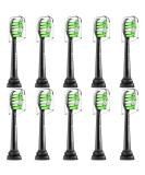 Aoremon Replacement Toothbrush Heads for Philips Sonicare DiamondClean - Black (Pack of 10) - Buy Online on GoSupps.com