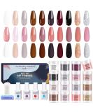 Lavender Violets 22 Pcs Dip Powder Nail Kit Starter - 16 Colors Dipping Powder Liquid Set with Base Top Coat  Activator  Brush Saver  Nail Buffer and Powder Brush for Home Salon Nail Art Design M960B - Buy Online on GoSupps.com