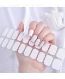 Ceboic Self-Adhesive Nail Foils - 22pcs Gel Nail Polish Strips Salon Quality White Full Wraps UV/LED Lamp Required - Perfect for Finger & Toenails - Buy Online on GoSupps.com
