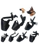 CooZero 7 PCS Dog Muzzles Set | Anti-Biting & Barking | Adjustable Mouth Cover for Small to Extra Large Dogs - Black - Buy Online on GoSupps.com