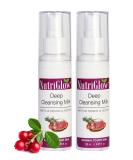 NUTRIGLOW Deep Cleansing Milk - Brighten & Nourish Skin with Fruit Extracts & Vitamin E | 120ml x 2 Pack - Radiant Glow - Buy Online on GoSupps.com