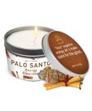 Magnificent 101 Palo Santo Smudge Candle for at home energy cleaning aromatherapy and chakra healing natural soy wax essential oils 170 g can holder Palo Santo - Energy Cleansing - Buy Online on GoSupps.com