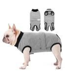 Convinite Recovery Suit for Dogs | Breathable Wound Protection Post-Op Castration | One-Piece Design with Push Buttons | Gray | Ideal for Male & Female Dogs - Buy Online on GoSupps.com