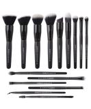 Zoreya 15-Part Make-Up Brush Set with Case | Premium Blending Powder Blush and Concealer Brushes - Perfect for Eye Cosmetics & Daily Makeup - Buy Online on GoSupps.com