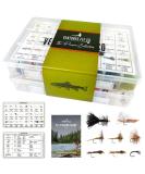 Ventures Fly Co. | 122 Premium Hand Tied Fly Fishing Flies Assortment | Two Fly Boxes Included | Dry, Wet, Nymphs, Streamers, Wooly Buggers, Terrestrials | Trout, Bass Lure Set, Kit, Gift - Buy Online on GoSupps.com
