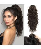FINE PLUS 18 Curly Wave Claw Clip Ponytail Hair Extension - Dark Chocolate Brown - Buy Online on GoSupps.com