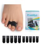 10 Pack Hammer Toe Corrector & Toe Splint - Orthopedic Brace Cushioned Bandages for Broken & Crooked Toes - Heal Wrap Separators (Black 5L + 5S - Buy Online on GoSupps.com