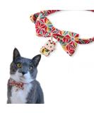 Necoichi Lucky Cat Charm Bow Tie Cat Collar in Red - Stylish and Lucky Charm for Your Feline Friend - Buy Online on GoSupps.com