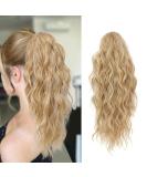 FINE PLUS 18 Curly Wave Claw Clip Ponytail Extension - Golden Blonde with Highlights - Buy Online on GoSupps.com