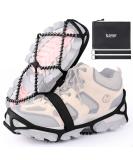Sfee Ice Cleats - Anti-Slip Snow Grips Crampons for Shoes/Boots | Portable Traction for Walking, Climbing, Hiking, Fishing | Outdoor Running Gear with 2 Velcro Straps - Black (Large) - Buy Online on GoSupps.com