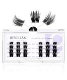 Beyelian C Curl Cluster Eyelashes - 48 PCs 0.07mm 16mm Individual DIY Extensions | Super Thin Black Band - Buy Online on GoSupps.com