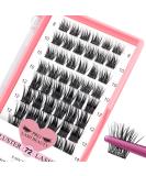 Cluster Lashes Individual DIY Eyelash Extensions - 72 Pcs C-8-16mix | Easy to Apply Thin Band at Home | First Glance Lashes - Buy Online on GoSupps.com