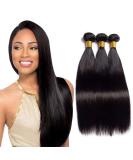 12 Inch Brazilian Virgin Human Hair Bundles - Natural Black (Pack of 3) - Buy Online on GoSupps.com