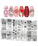 WOKOTO 6Pcs Heart Nail Stamping Plates - Nail Art Stamps Kit for Women and Girls - Buy Online on GoSupps.com