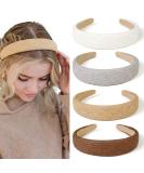 Wovowovo 4 Pack Rattan Boho Headbands for Women - Wide Padded Non-Slip Braided Hair Bands - Summer Girls Hair Accessories - Buy Online on GoSupps.com
